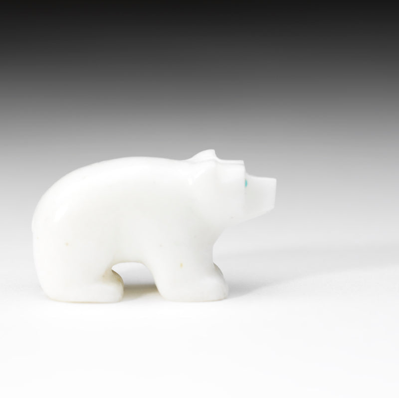 Clissa Martin: White Marble, Bear with Dragonfly