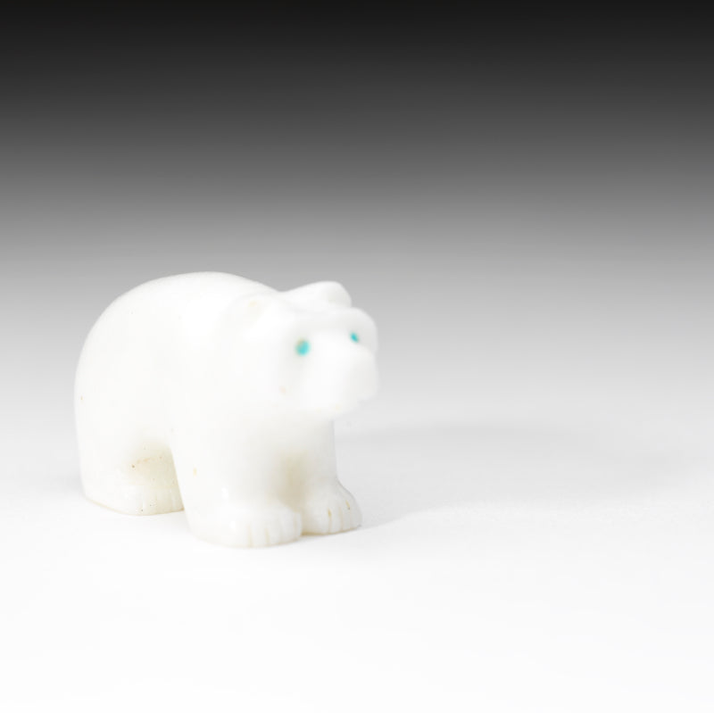 Clissa Martin: White Marble, Bear with Dragonfly