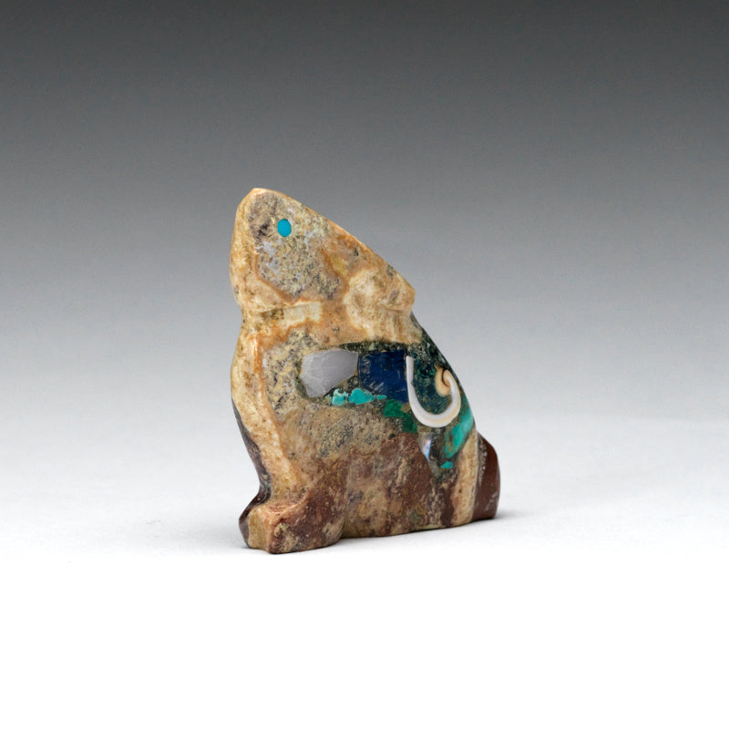 Jayne Quam: Magnesite, Wild Horse, Rabbit With Mosaic Inlay