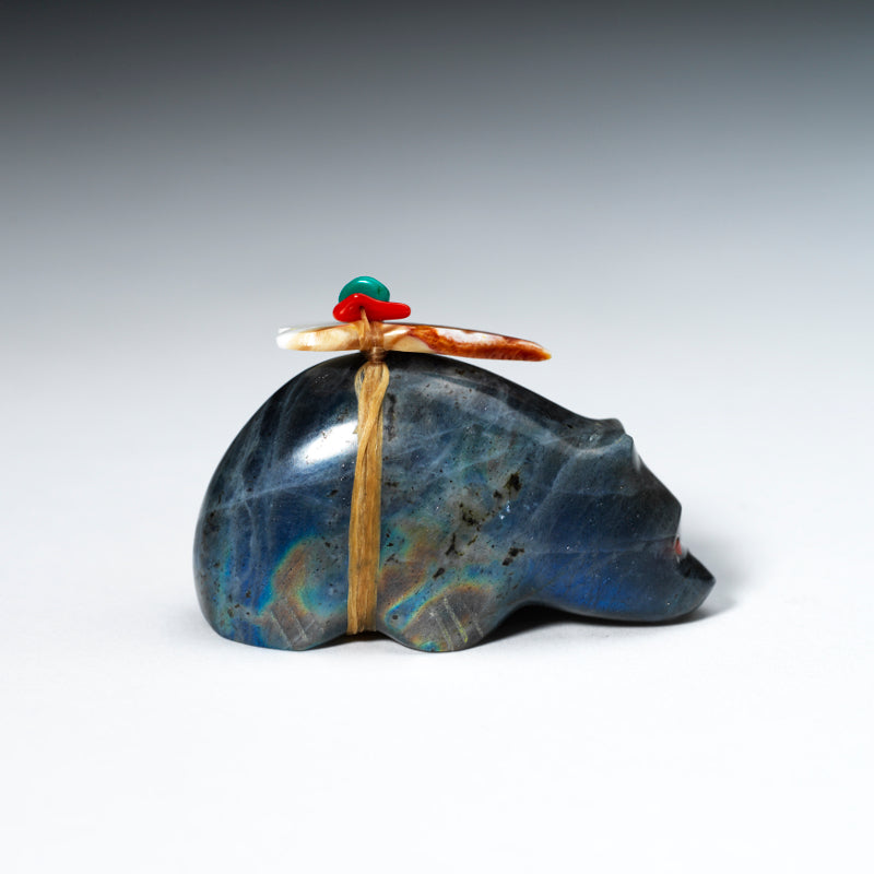 Leland Boone & Daphne Quam: Labradorite, Bear with Bundle