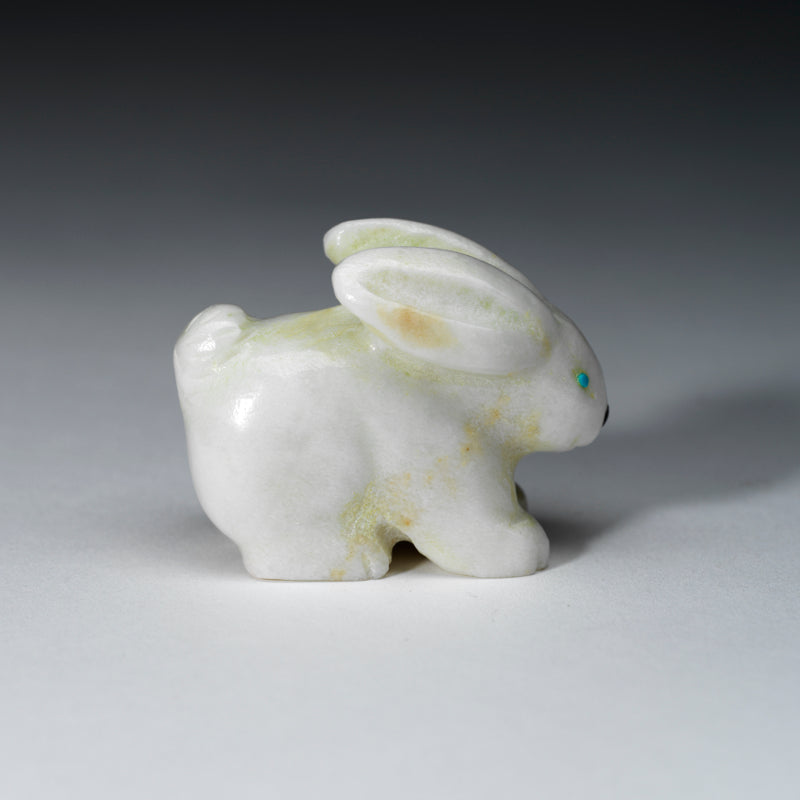 Corwin Yamutewa: White Marble with Jet Nose, Rabbit