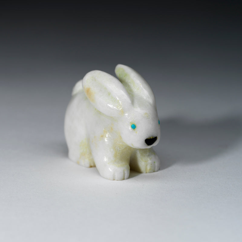 Corwin Yamutewa: White Marble with Jet Nose, Rabbit