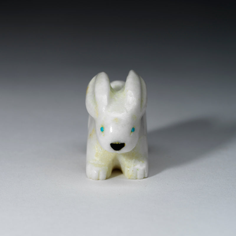 Corwin Yamutewa: White Marble with Jet Nose, Rabbit