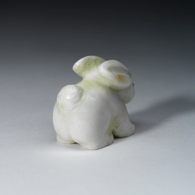 Corwin Yamutewa: White Marble with Jet Nose, Rabbit