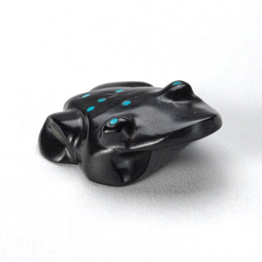 Emery Boone: Turquoise, Black Jet Frog with  inlay