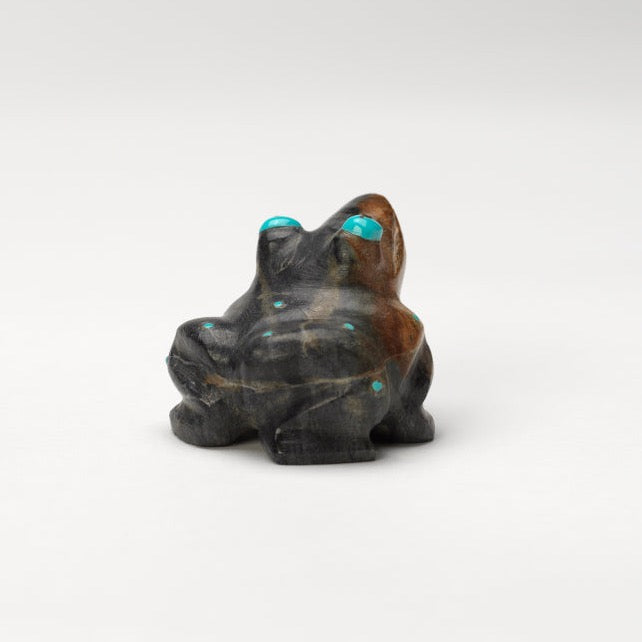 Hayes Leekya: Picasso Marble, Frog w/Turq. Eyes.