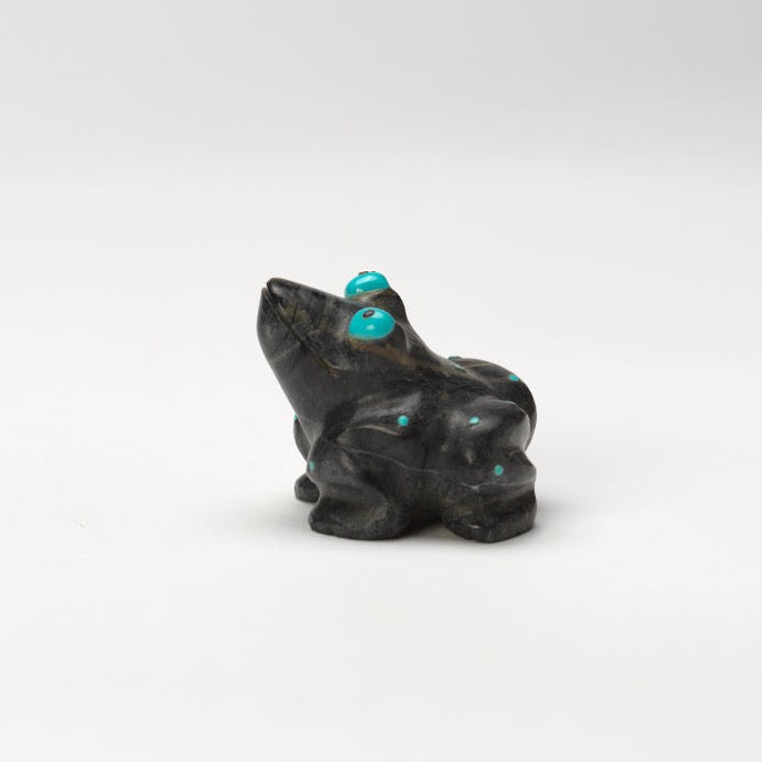 Hayes Leekya: Picasso Marble, Frog w/Turq. Eyes.