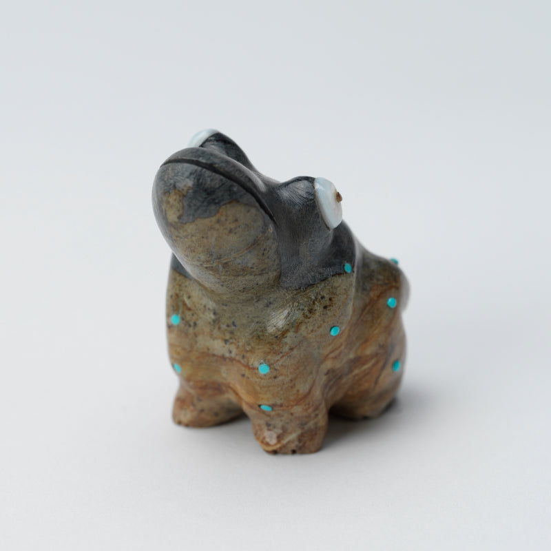 Hayes Leekya: Picasso Marble, Frog with White Shell Eyes