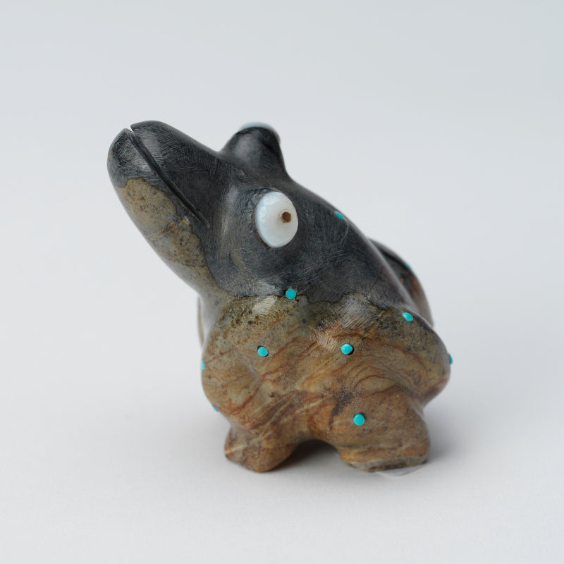 Hayes Leekya: Picasso Marble, Frog with White Shell Eyes