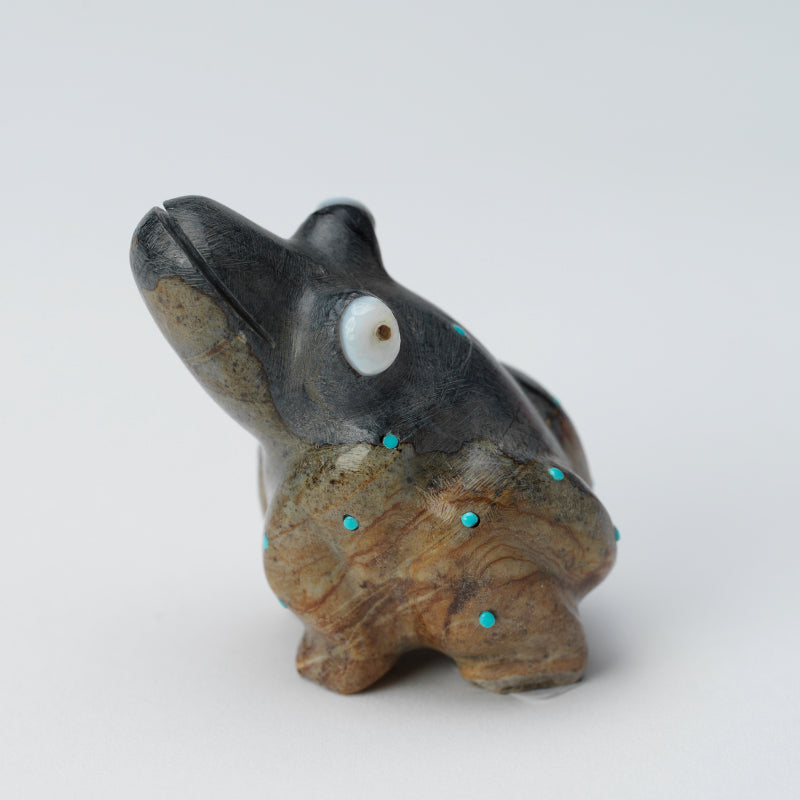 Hayes Leekya: Picasso Marble, Frog w/ White Shell Eyes