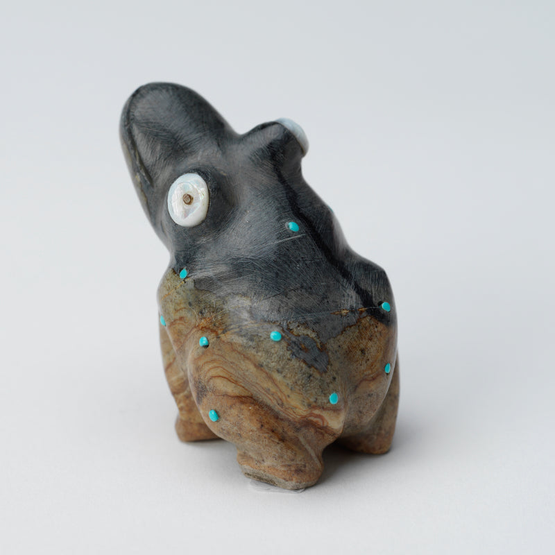 Hayes Leekya: Picasso Marble, Frog w/ White Shell Eyes