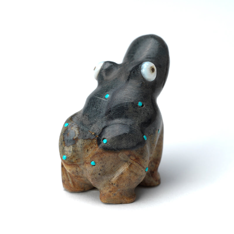 Hayes Leekya: Picasso Marble, Frog w/ White Shell Eyes