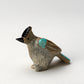 Freddie Leekya: Zuni Stone with Turquoise & Jet Inlay, Roadrunner