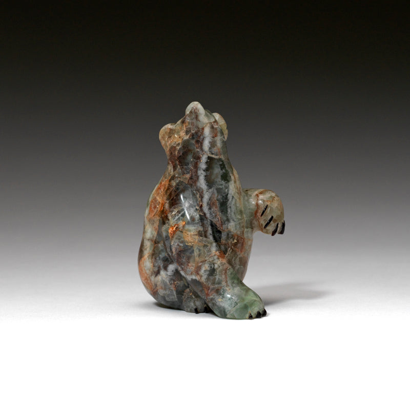 Fred Bowannie: Fluorite, Zuni  Sitting Bear