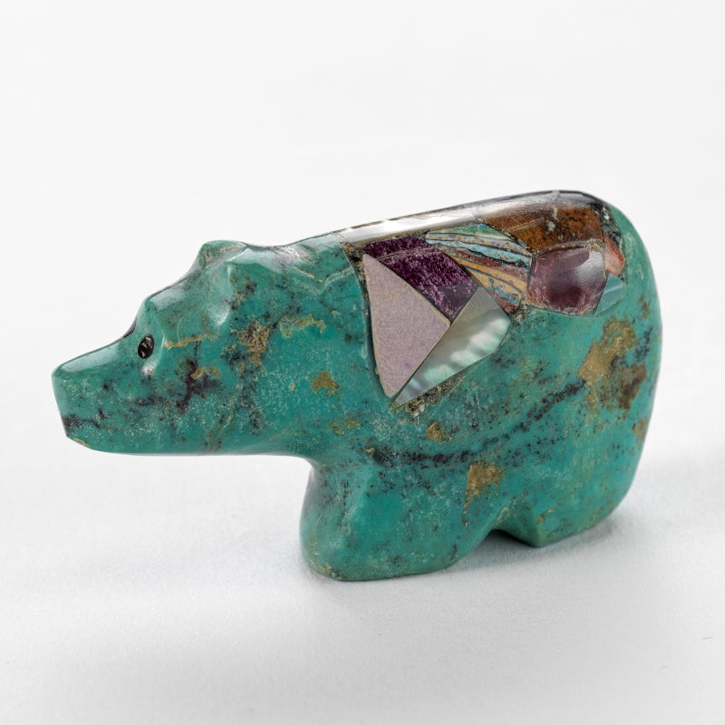 Jayne Quam: Turquoise, Bear  Mosaic Inlay