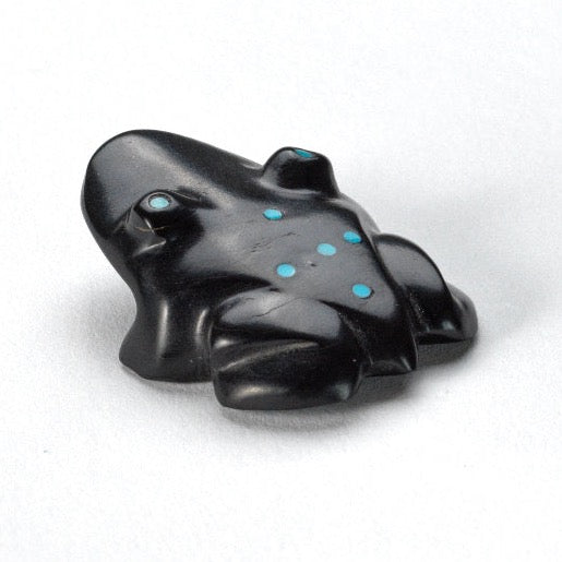 Emery Boone: Turquoise, Black Jet Frog with  inlay