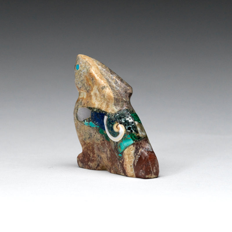 Jayne Quam: Magnesite, Wild Horse, Rabbit With Mosaic Inlay