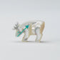 Andres Quandelacy: Mother Of Pearl, Moose with Turquoise Heartline