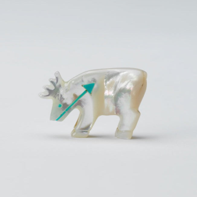 Andres Quandelacy (d): Mother Of Pearl, Moose with Turquoise Heartline