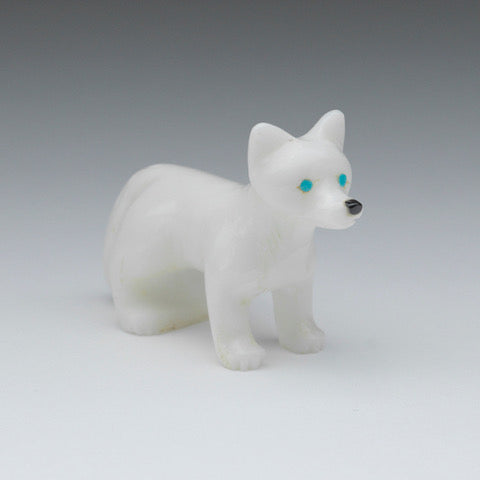 Cody Nastacio: White Marble with Turquoise Eyes, Fox