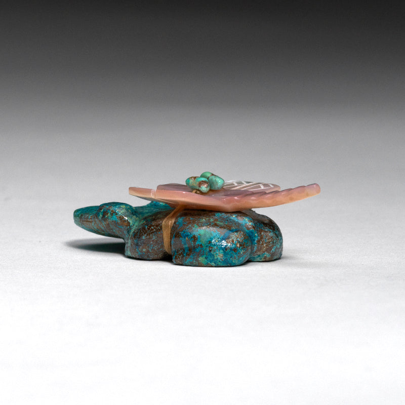 Daisy & LaVies Natewa: Pink Mussel Shell, Chrysocolla Frog & Dragonfly