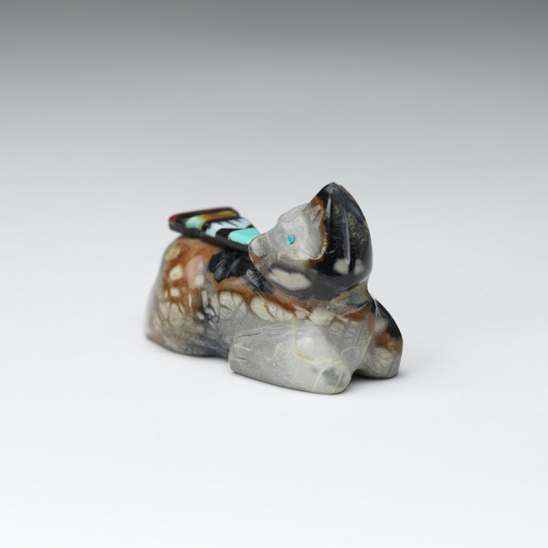 Steven Natachu: Picasso Marble, Bear with Arrowhead Inlay