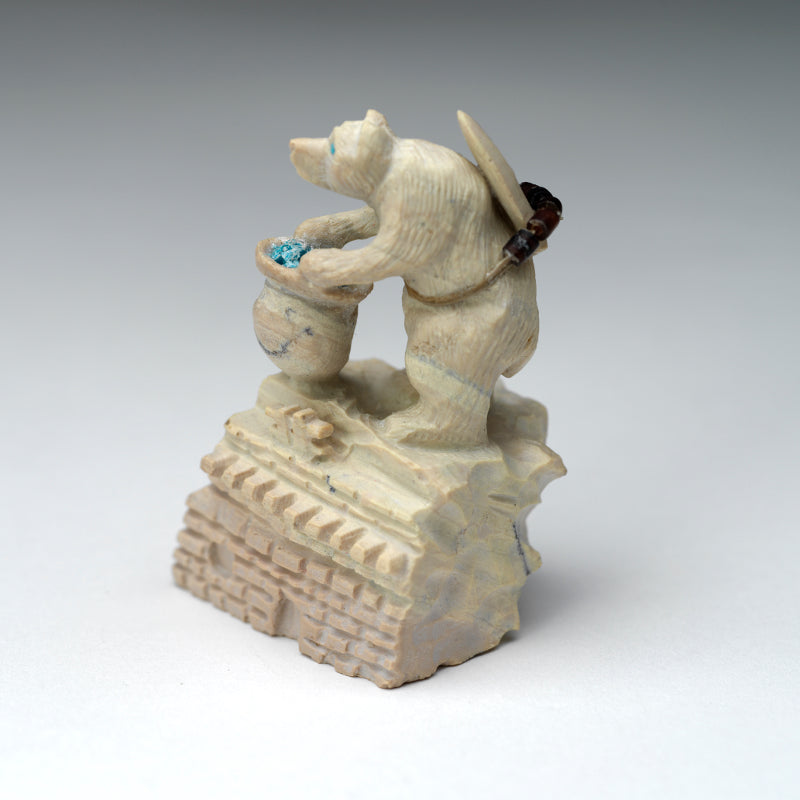 Adrian Cachini: Fish Rock Medicine Bear with Pot and Bundle