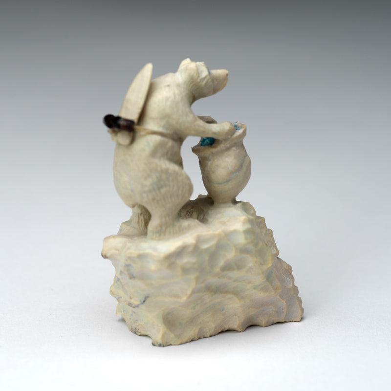 Adrian Cachini: Fish Rock Medicine Bear with Pot and Bundle