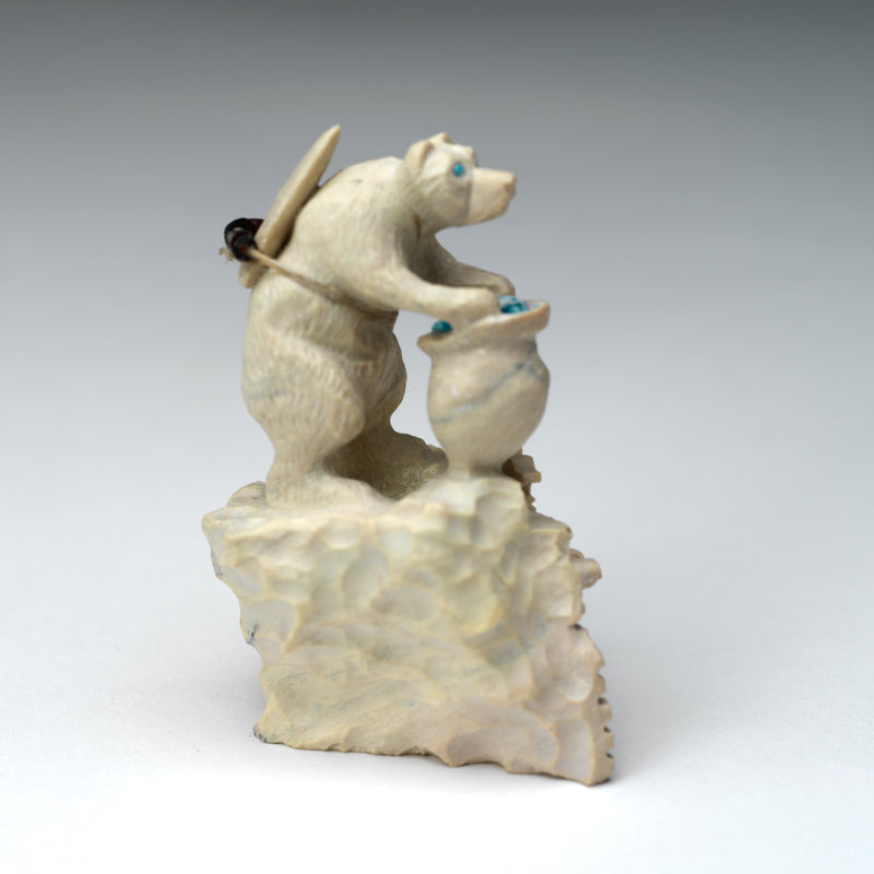 Adrian Cachini: Fish Rock Medicine Bear with Pot and Bundle