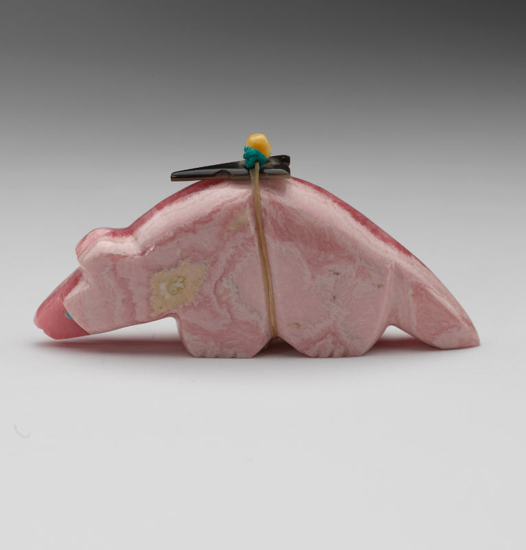 Michael Mahooty: Rhodochrosite with Abalone Point, Wolf