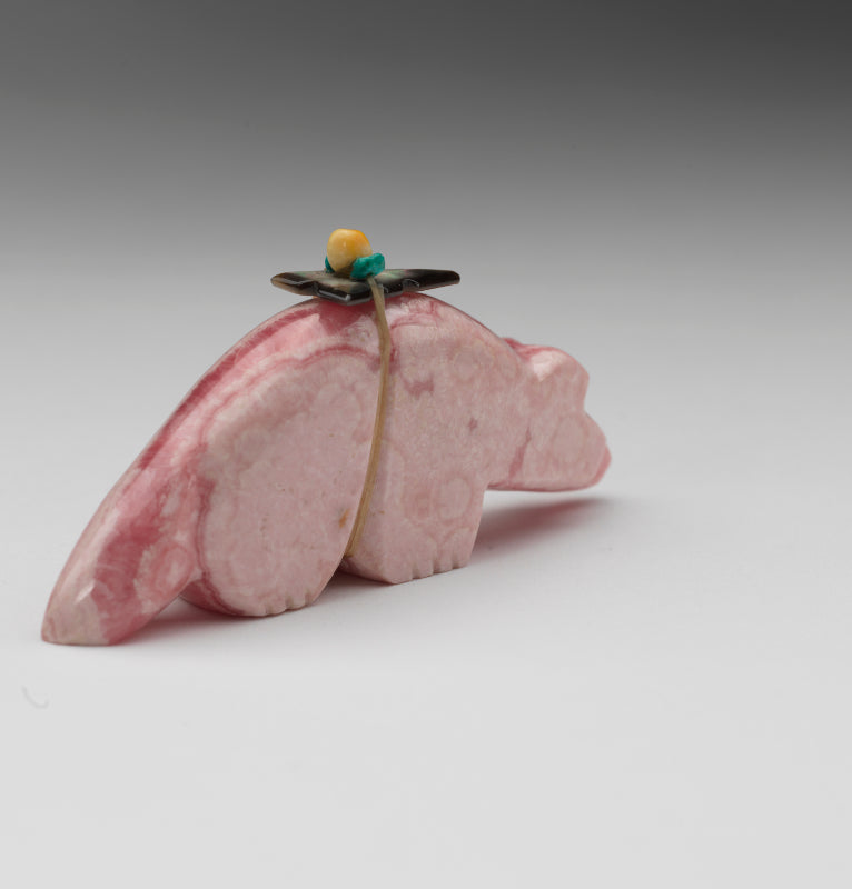 Michael Mahooty: Rhodochrosite with Abalone Point, Wolf