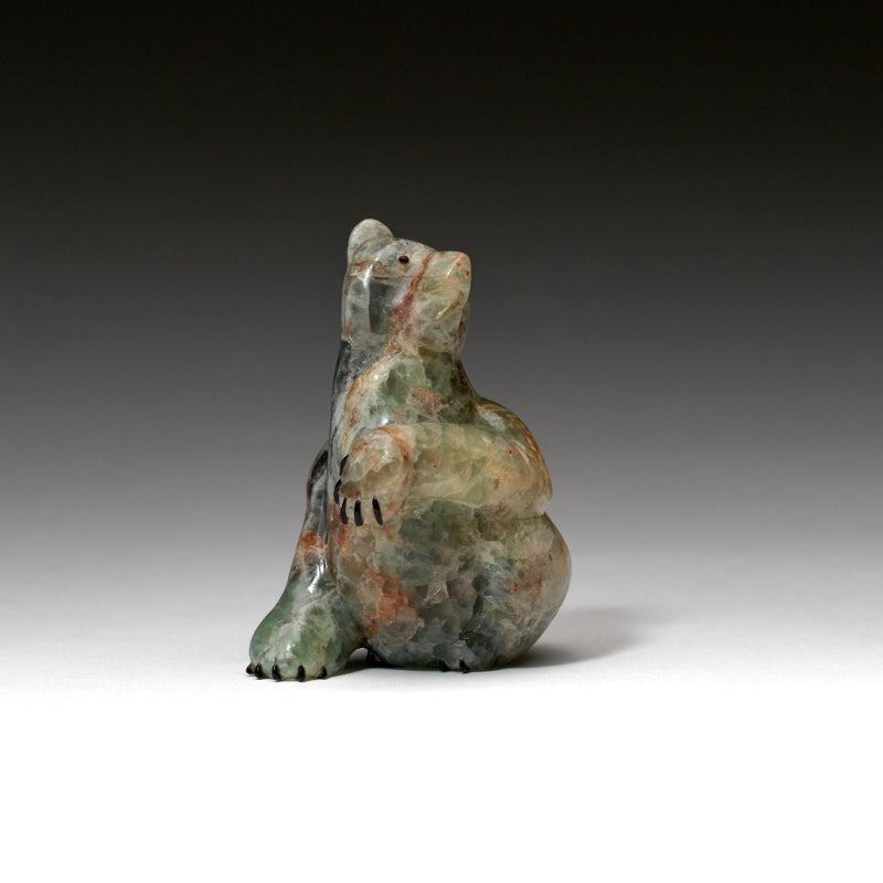 Fred Bowannie: Fluorite, Zuni  Sitting Bear