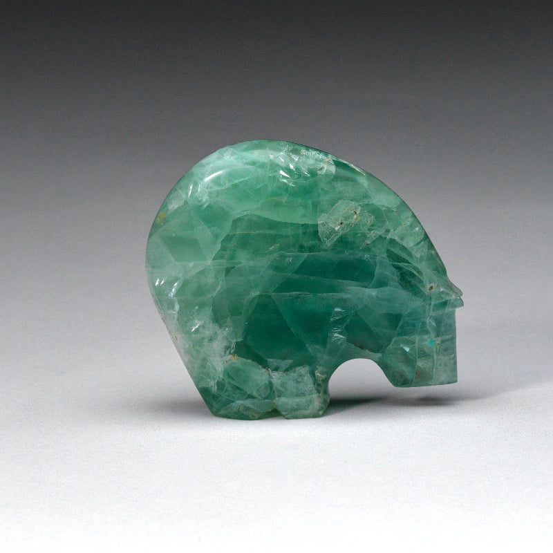 Stewart Quandelacy: Fluorite, Green  Heartline Bear