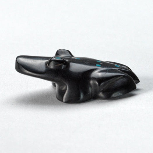 Emery Boone (d): Turquoise, Black Jet Frog with  inlay