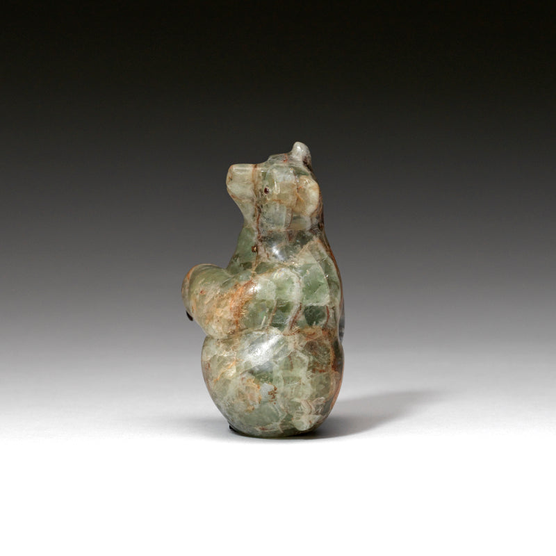 Fred Bowannie: Fluorite, Zuni  Sitting Bear