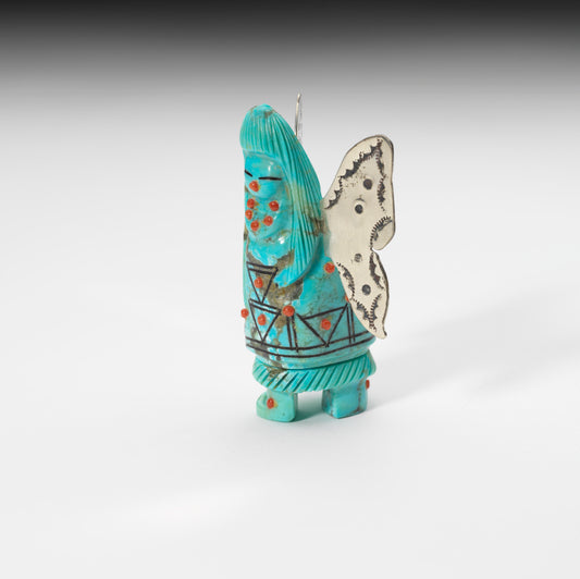 Claudia Peina: Turquoise with Sterling Silver Wings, Butterfly Maiden